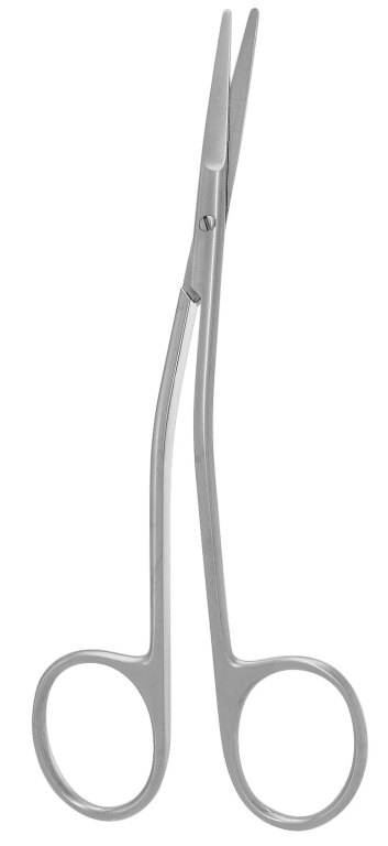 Fomona šķēres, 13 cm, ar zobainu asmeni.