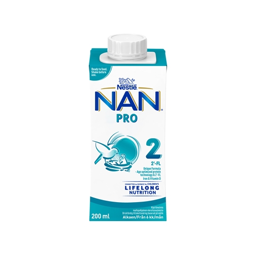 NAN Pro 2 tilskudsnæring – 12x200ml drikkeklar – 12 stk