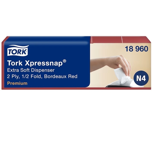Dispenserservett N4 – 21,3x33cm 2-lag Bordeaux – 1000 st
