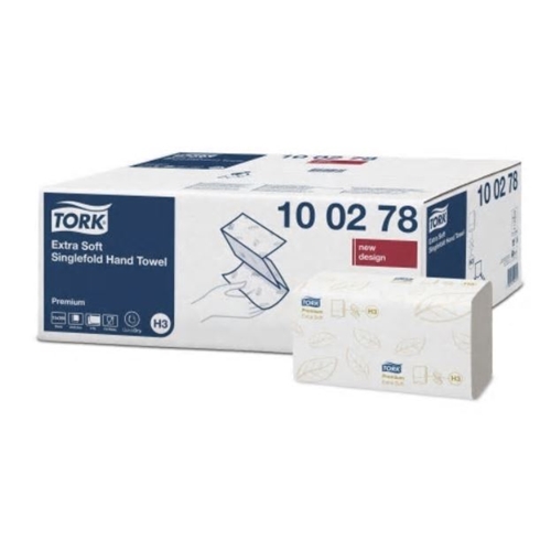 Papīra dvielis 2-slāņu, salocīts H3 – Tork Premium 23×22,6cm – 200 gab.