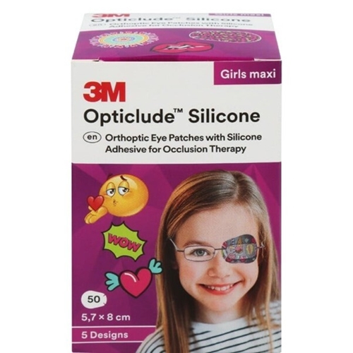 Opticlude Silicone acu plāksteris – 57x80mm maxi meiteņu motīvs – 50 gab.