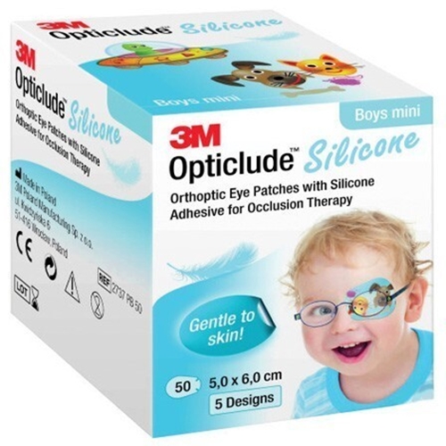 Opticlude Silicone acu plāksteris – 50x60mm mini zēnu motīvs – 50 gab.