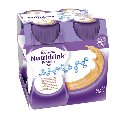 Nutridrink Protein 2.0 – 4x200ml Choklad-karamell – 4 st