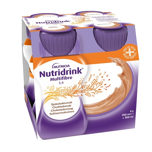 Nutridrink MultiFibre – 4x200ml Choklad – 4 st