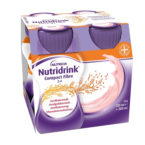 Nutridrink Compact Fibre – 4x125ml Jordgubb – 4 st