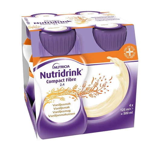 Nutridrink Compact Fibre – 4x125ml Vanilj – 4 st