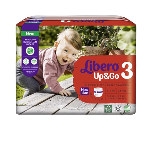 Biksīšu autiņbiksītes Libero Up&Go – 3 5-9kg – 96 gab