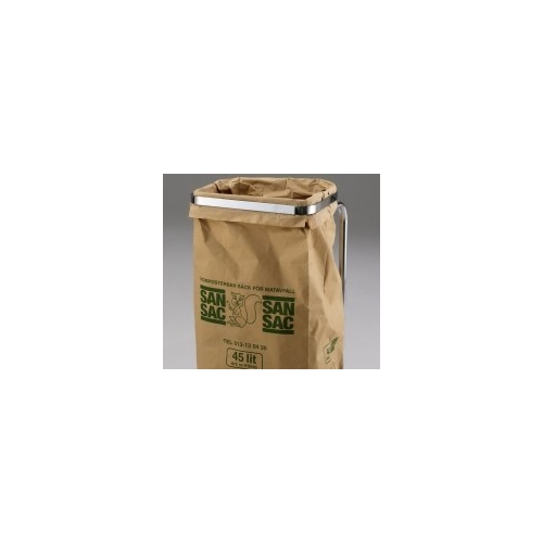 Kompostierbarer Bioabfallsack aus 2-lagigem Papier – 45L 550/180x650mm – 20 Stück