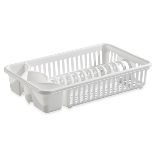 Diskställ plast m bestickkorg – 425x270x85mm PP