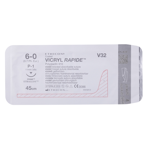 Šuve Vicryl Rapid 6-0 V32H – 45cm adata P-1 – 36 gab