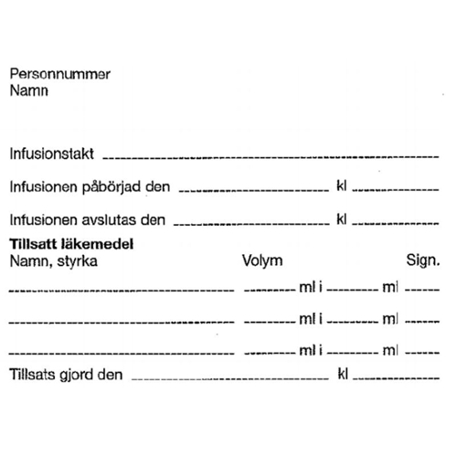 Etiket Tilføjet medicin – 94x64mm selvklæbende rl500
