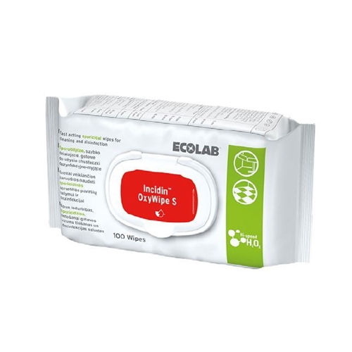 Ytdes. vetyperoksidipyyhe – 100 kpl Incidin OxyWipe S – 100 kpl
