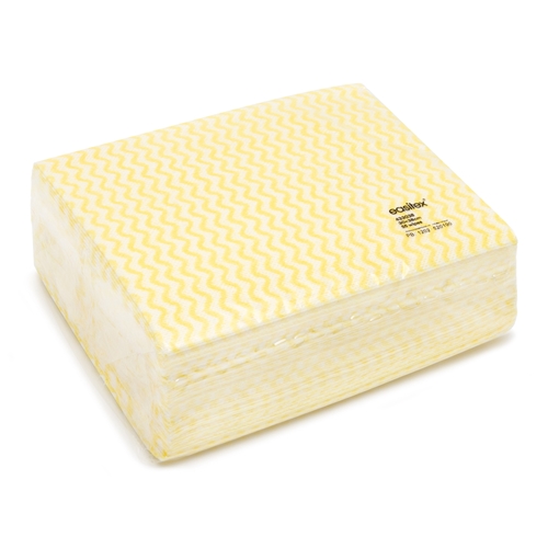 Opvaskeklud EasiTex – 30x36cm gul perforeret – 55 stk