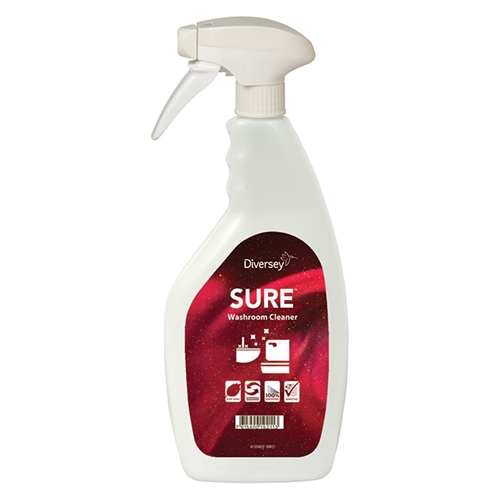 Smidzināšanas pudele SURE Washroom Cleaner – 750ml balta – 6 gab