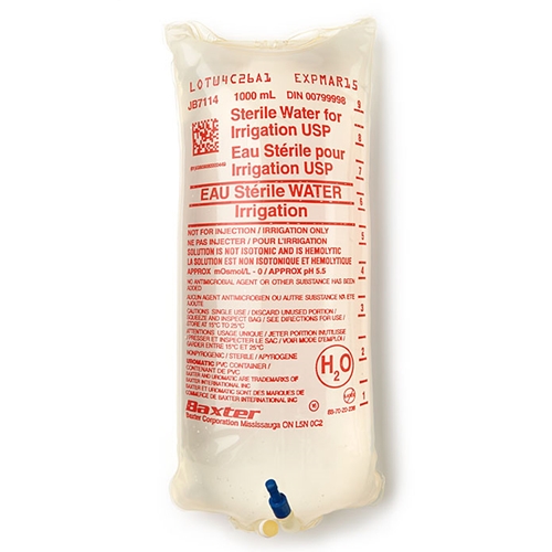 Sterils ūdens Uromatic – 1000 ml skalošanas šķidrums maisā – 10 gab.