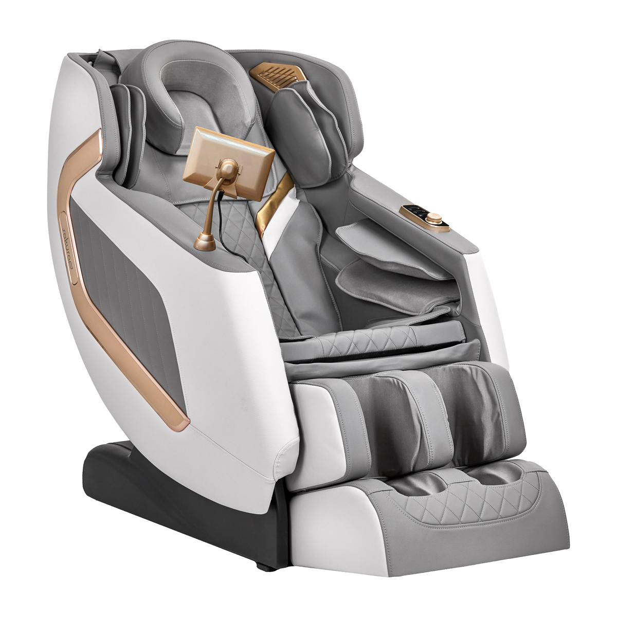 Sakura Classic 306 masāžas krēsls balti pelēks