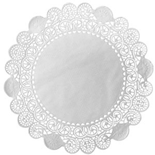 Speciālais papīrs apaļš – 30 cm balts ar rakstu – 250 gab.