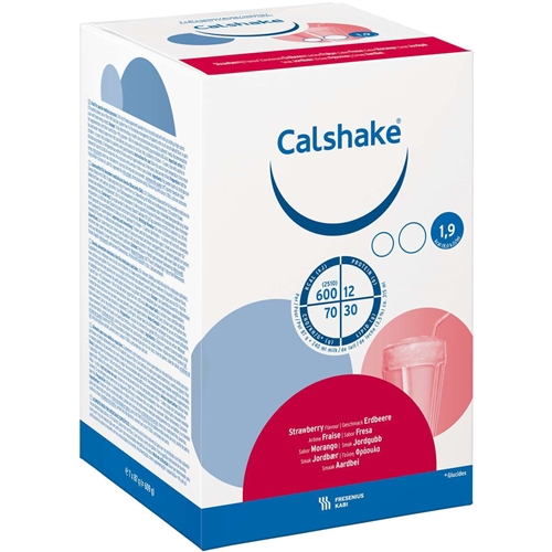 Calshake energipulver – 87g jordbær – 7 stk