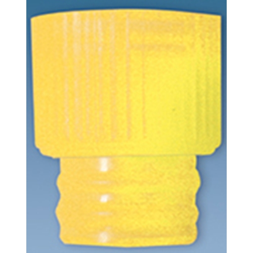 Reaģentu/centrifūgas caurules vāciņš – Ø11,5-12 mm LDPE dzeltens – 1000 gab.