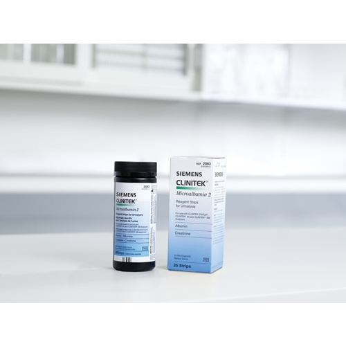 Urinstix Clinitek Microalbumin – albumin kreatinin – 25 stk