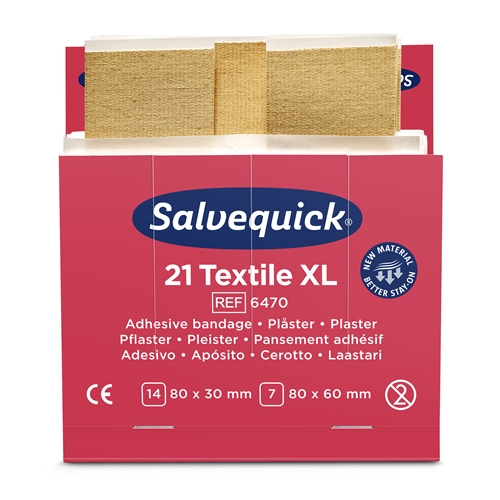 Plāksteri Salvequick papildinājums – 21 Tekstila XL – 126 gab