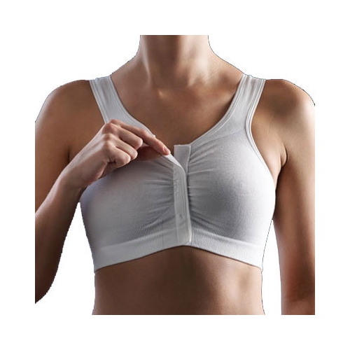Brystbandage Carefix BIANCA – XL hvid bomuld åbning foran velcro