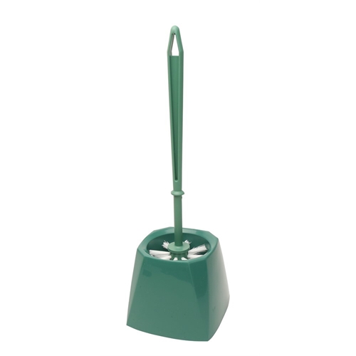 Tualetes birste ar trauku Eco Green – 38 cm zaļa ar baltām sariem
