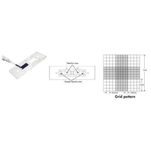 Räknekammare C-Chip Bürker – 100µM ruudustik – 50 tk