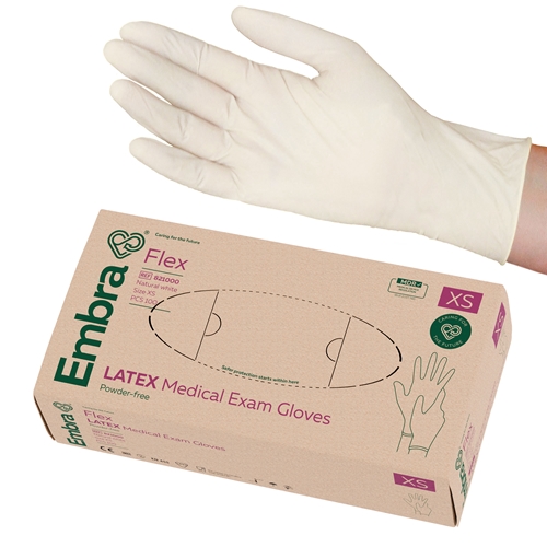 Lateksa cimdi Embra PF – XS FLEX AQL 1,5 – 100 gab.