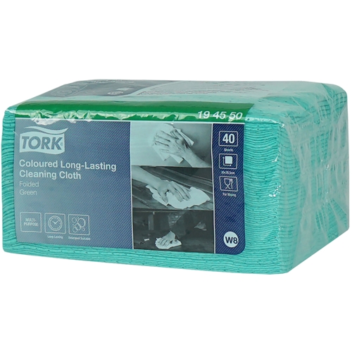 Tork värviline puhastuslapp W8 – 30x38cm roheline Tork Premium – 320 tk