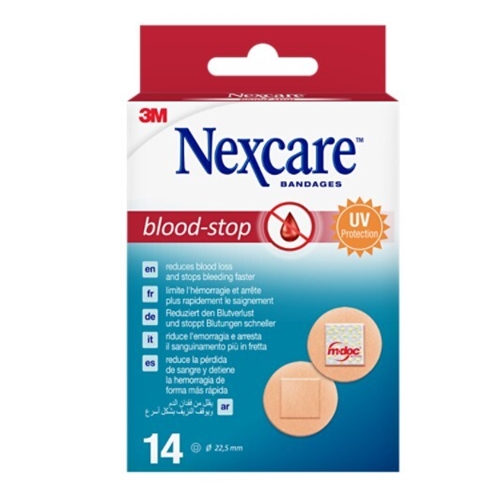 Plāksteris Nexcare asins apturēšanai – 14 gab. 22x22mm bēšs – 14 gab.