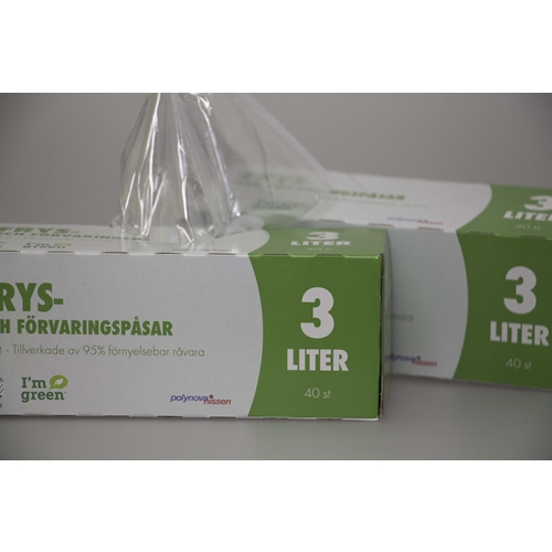 Bioloģiskā saldēšanas maisiņa LLD BIO Svanen – 3L 240x400mm 20my caurspīdīgs – 40 gab.