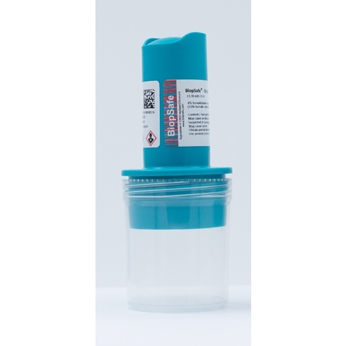 Formaldehydopløsning bufferet 4% – 60mL BiopSafe. Biopsibeholder – 72 stk