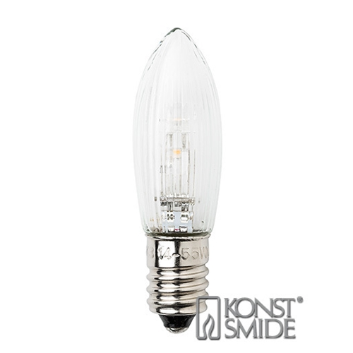 Glødelampe jul energibesparende LED – 0,3W E10 14-55V – 3 stk