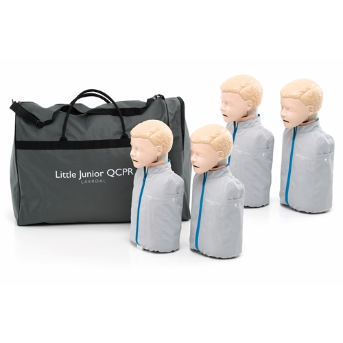 Mācību lelle Little Junior – 4 komplekti QCPR light, ieskaitot somu