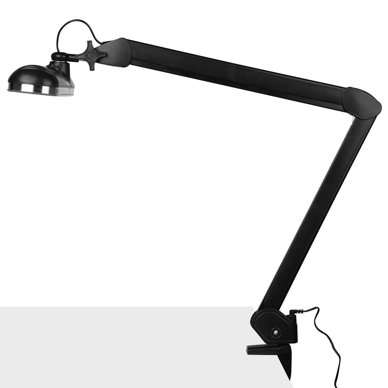 801: en elegant LED-arbejdslampe med standard sort skruestik