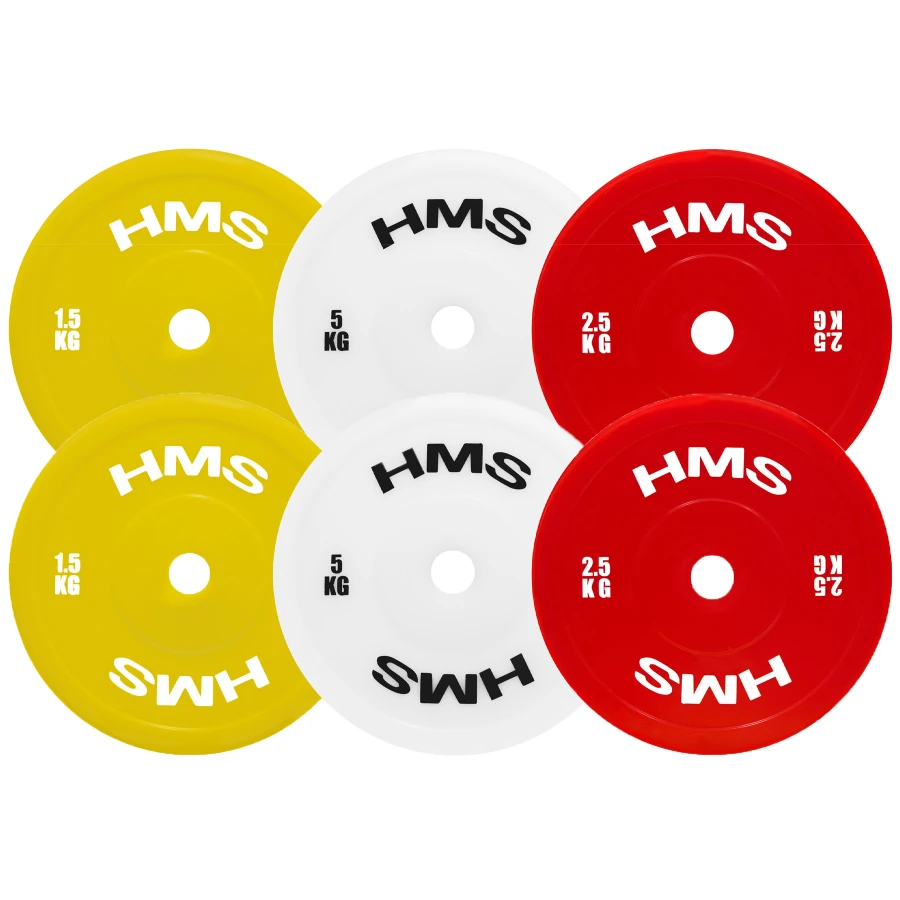 Dzeltenais svara disks 1,5 kg, 2 gab. HMS