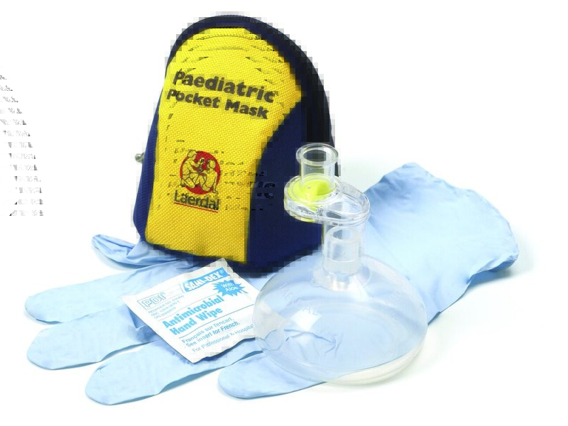 Pediatrinė kišeninė kaukė CPR su barjeru 10 vnt.
