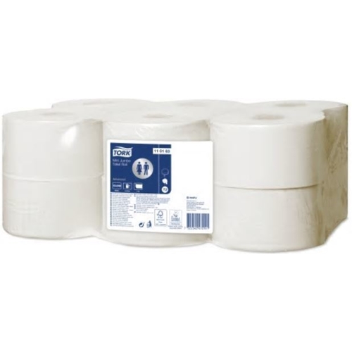 Toiletpapir 1-L Mini Jumbo T2 – Tork Universal 240m hvid – 12 stk