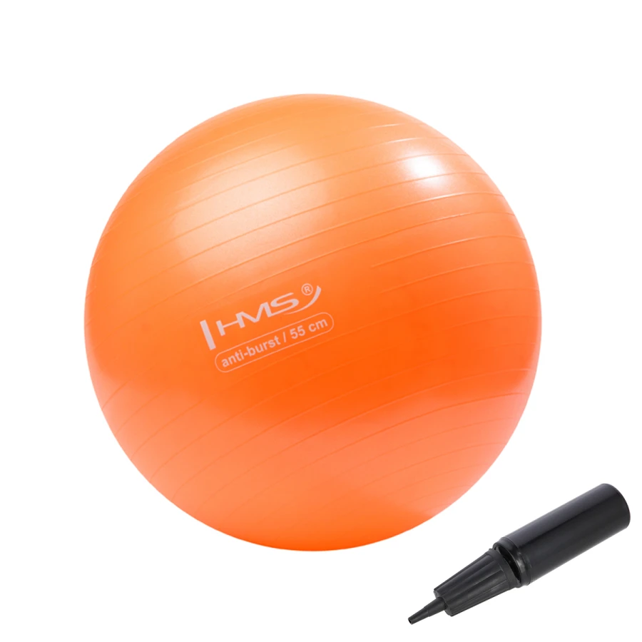 Orange træningsbold 55 cm til træning og fitness