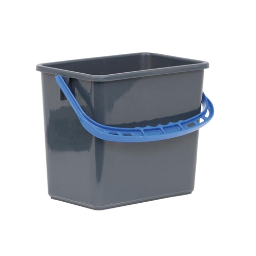 Plastmasas spainis – 6L pelēks ar zilu rokturi