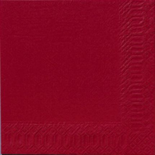 Salvetes 1/4 salocītas 3 slāņi – 33x33cm Duni tumši sarkanā krāsā – 125 gab.