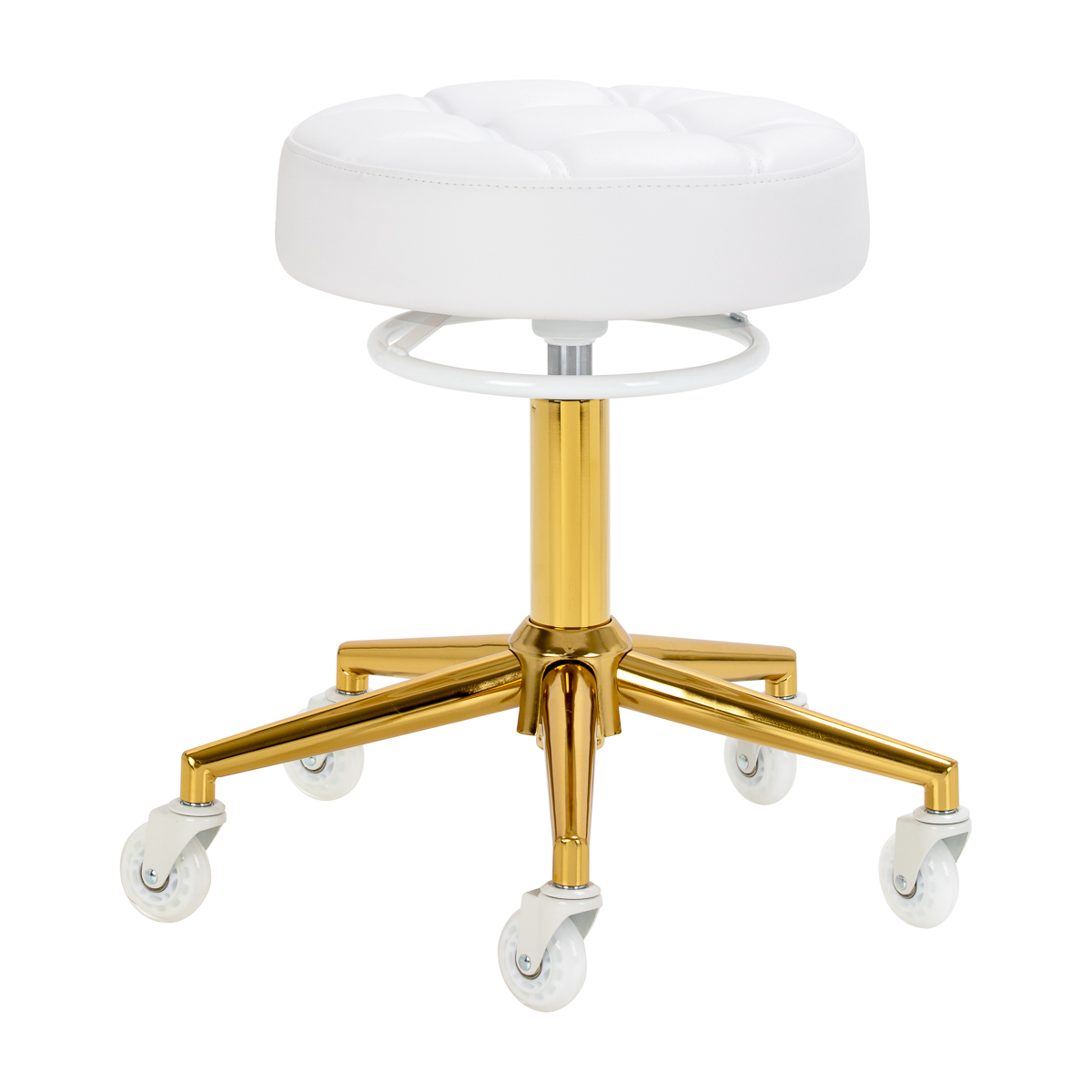Frisørstol Gabbiano D054G guld hvid