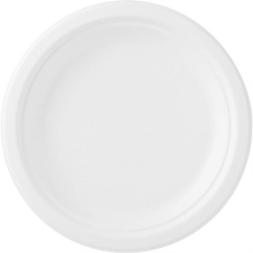 Bagassetaldrik lame – 22cm valge