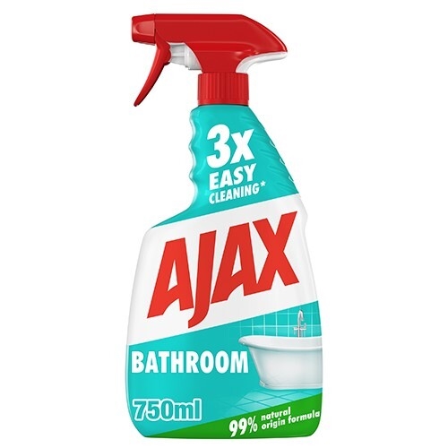 Tīrīšanas līdzeklis sanitārijai Ajax vannas istabai – 750ml izsmidzināmais flakons Ekomarķējums