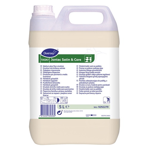 Grīdas pulēšanas līdzeklis Jontec Satin & Care – 5L pusmatēts pH=8,8 – 2 gab.