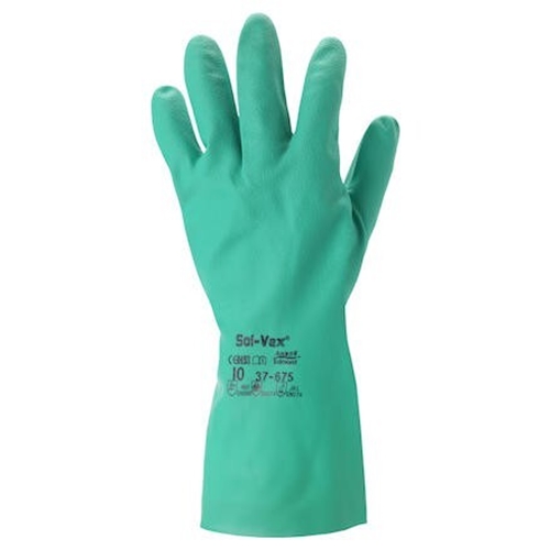 Handske AlphaTec Solvex 37-675 – M (8) grøn – 12 stk