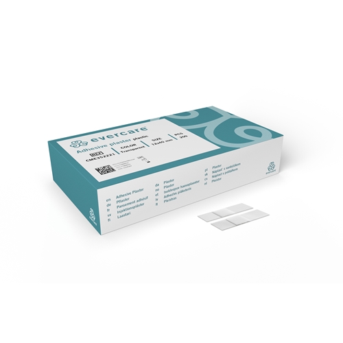 Plāksteri injekcijām plastmasas Evercare – 1,2x4cm caurspīdīgi – 200 gab.