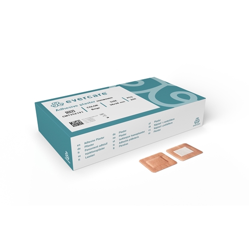 Injekcijas plāksteris no neausta materiāla evercare – 3,8×3,8cm bēšs – 200 gab