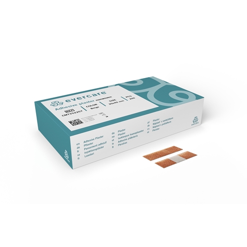 Injekcijas plāksteris no neausta materiāla evercare – 2x4cm bēšs – 200 gab.